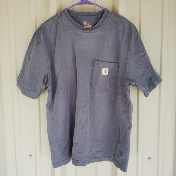 Men's Slate Gray Carhartt Pocket T Shirt Size Medium - Picture 1 of 4
